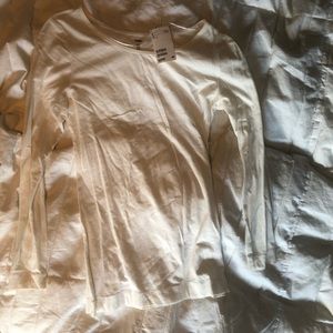 H&M white long sleeve shirt NEW with TAGS